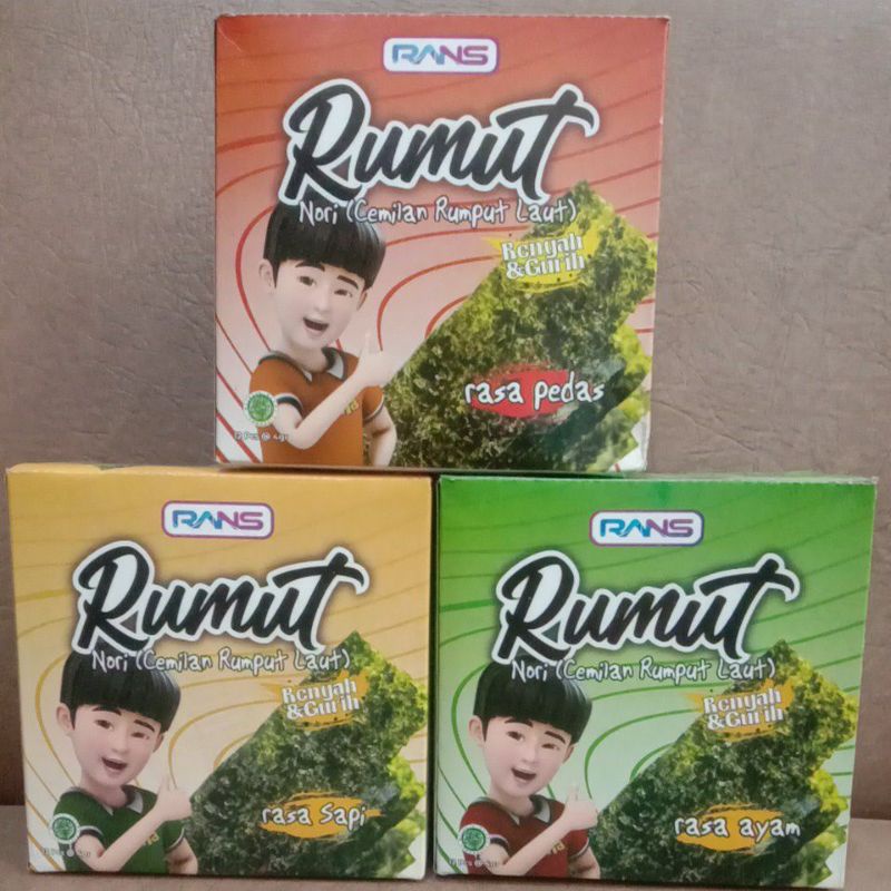 

Rumut Nori 12pcs*4gr / rumput laut crispy/rumput laut RANS