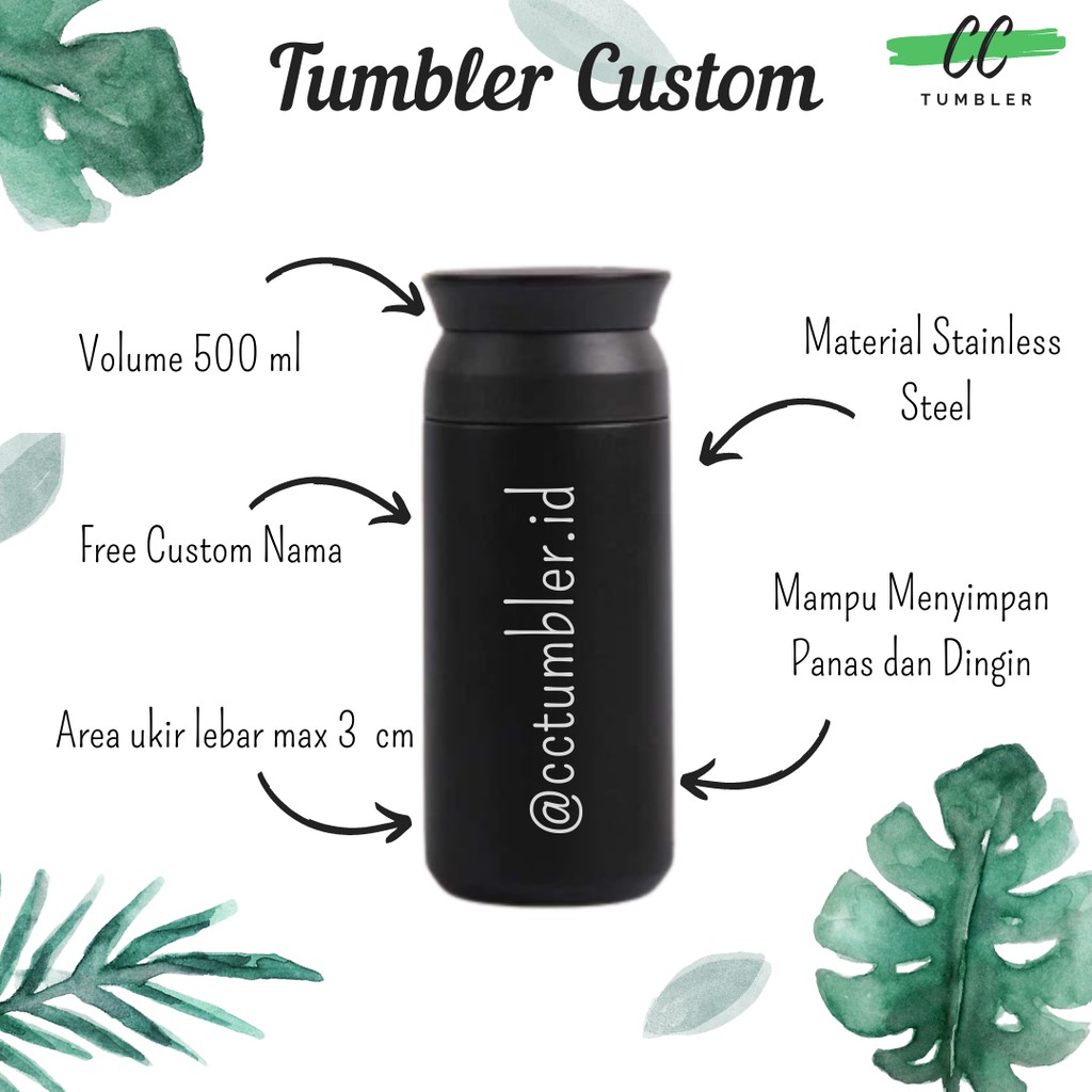 TUMBLER CUSTOM  / TUMBLER GRAFIR /  TERMOS PREMIUM  / CUSTOM NAMA /TUMBLER TREVELER/ CUSTOM TUMBLER