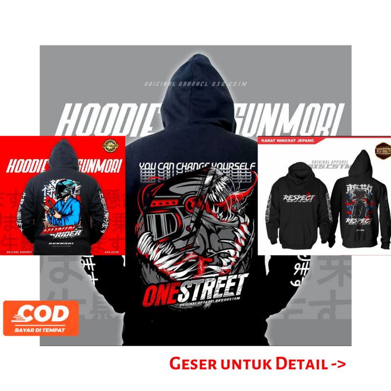Hoodie Sunmori Pria Hoodie Sunmori Prostreet Motor Jepang Jaket Motor Sunmori Terbaru