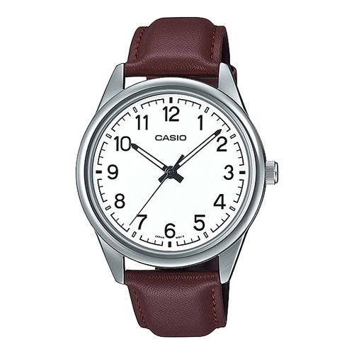 Jam Casio General MTP-V005L-1B 2B 7B / MTP V005L 7B2 7B3 Jam Tangan Pria Silver Kulit
