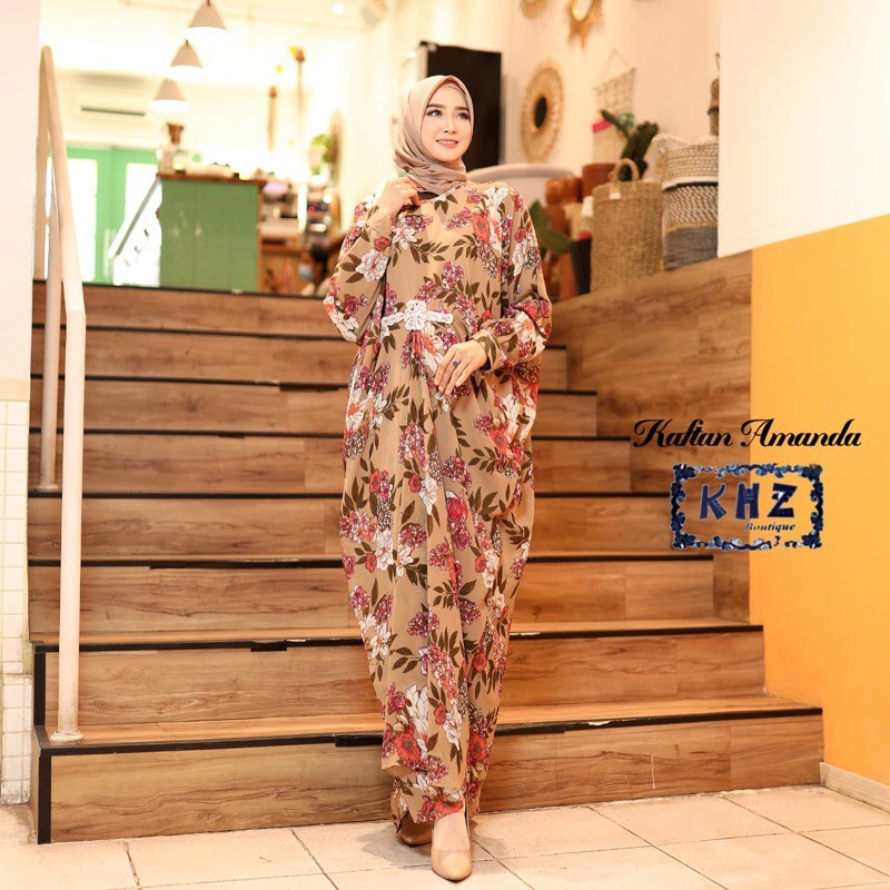 KAFTAN LEBARAN KAFTAN CASUAL KAFTAN MOTIF BUNGA
