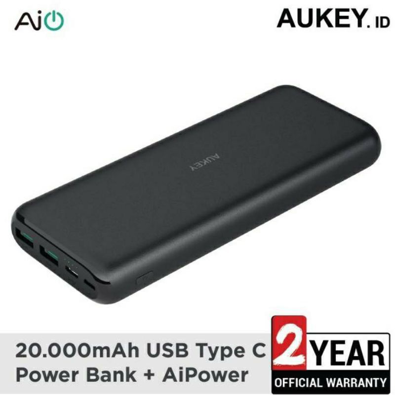 Powerbank 2 Port 20000 mAh with USB C QC 3.0 AiPower - Aukey PB-XN20