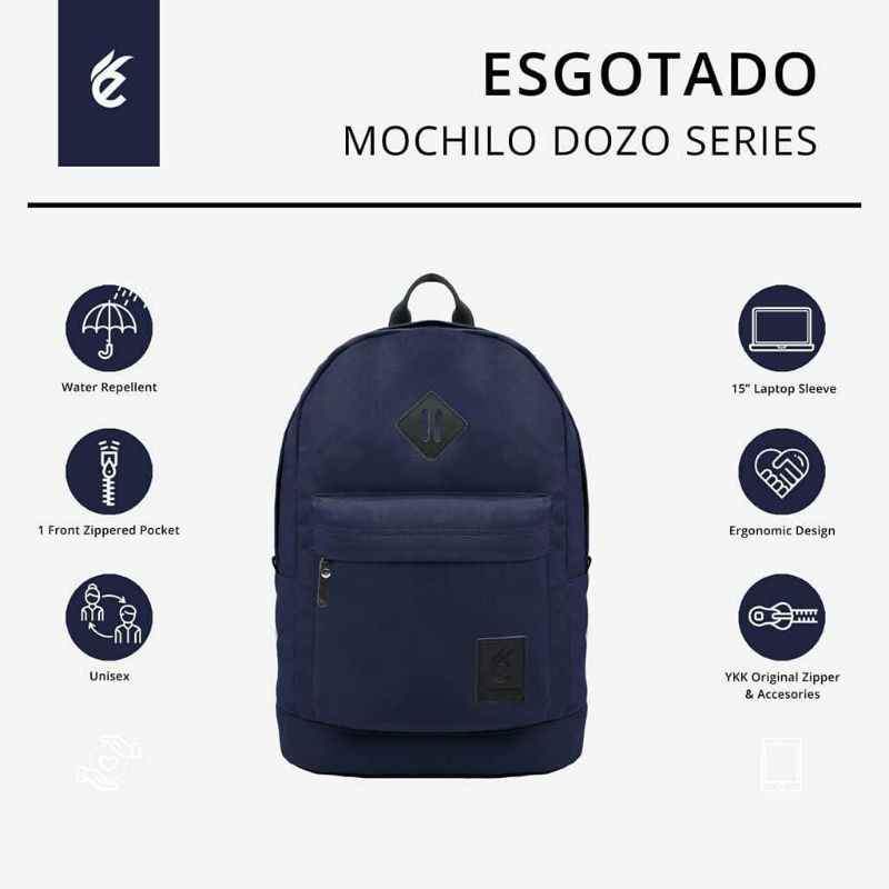 Tas Ransel Esgotado Mochilo Dozo Navy Original Murah