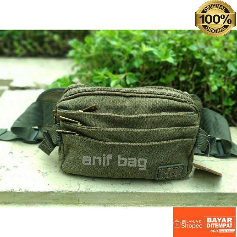 TAS PINGGANG PRIA/TAS SABUK KAIN KANVAS/AIR POLO KANVAS KUAT DAN AWAT