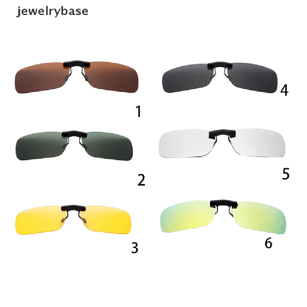 Kacamata Lensa Polarized UV400 Night Vision Model Clip On Untuk Mengemudi