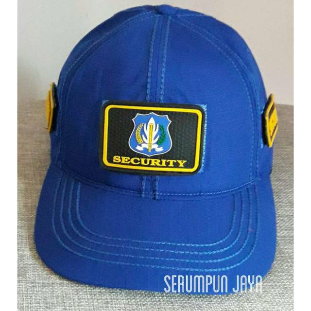 TOPI SECURITY LOGO BIRU - TOPI SECURITY LOGO BIRU 3PATCH VELCRO BIRU