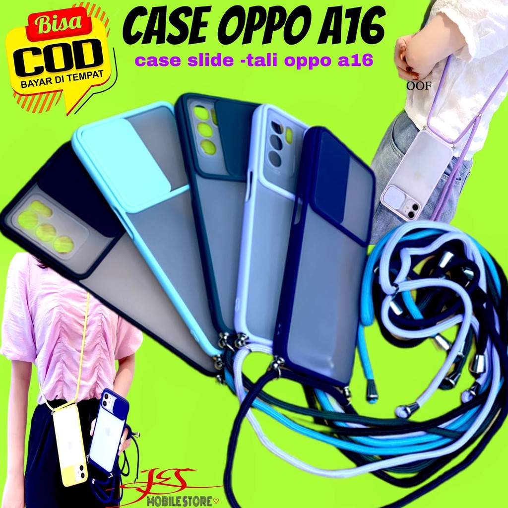 Case Kamera Slide Oppo a16 - Hardcase oppo A16 - Silikon A16 - softcase talu - tali dapat di buka