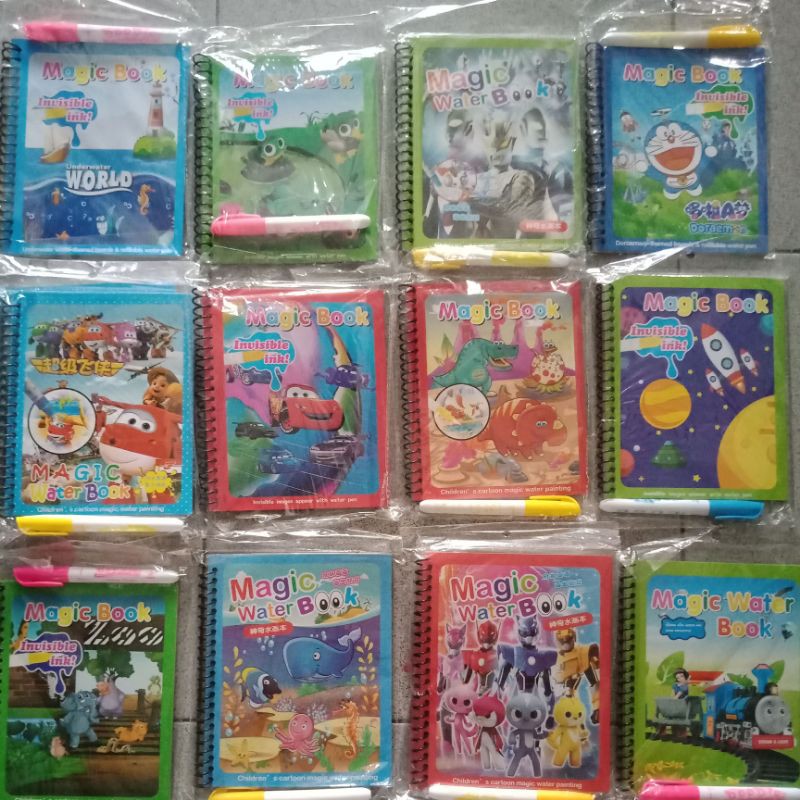 LYSASHOP - MAGIC WATER BOOK / BUKU AJAIB MEWARNAI ANAK GAMBAR MAINAN EDUKASI ANAK-4