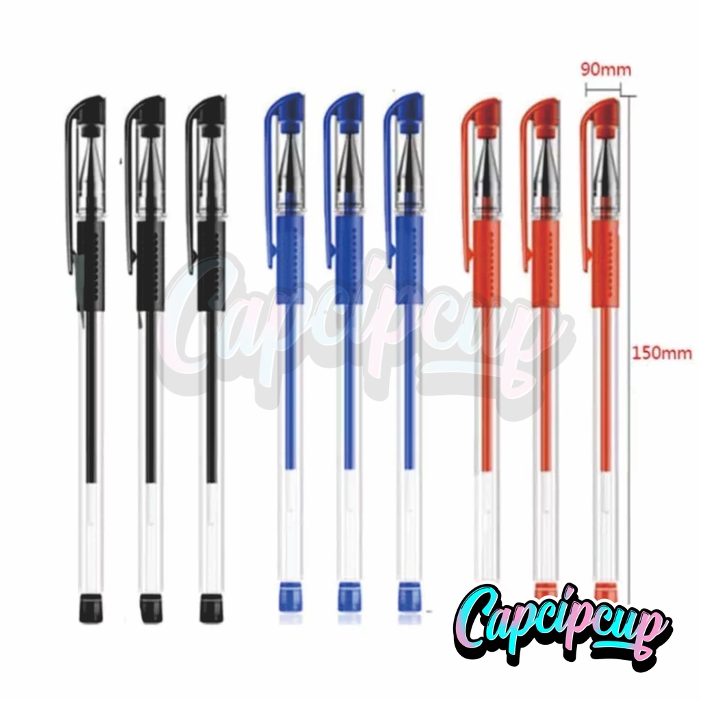 

Pulpen Gel Pena Pen Bolpoin Bolpen Ballpoint Pena Tinta 0.55mm 0.5 Mm Hitam Merah CAPCIPCUP