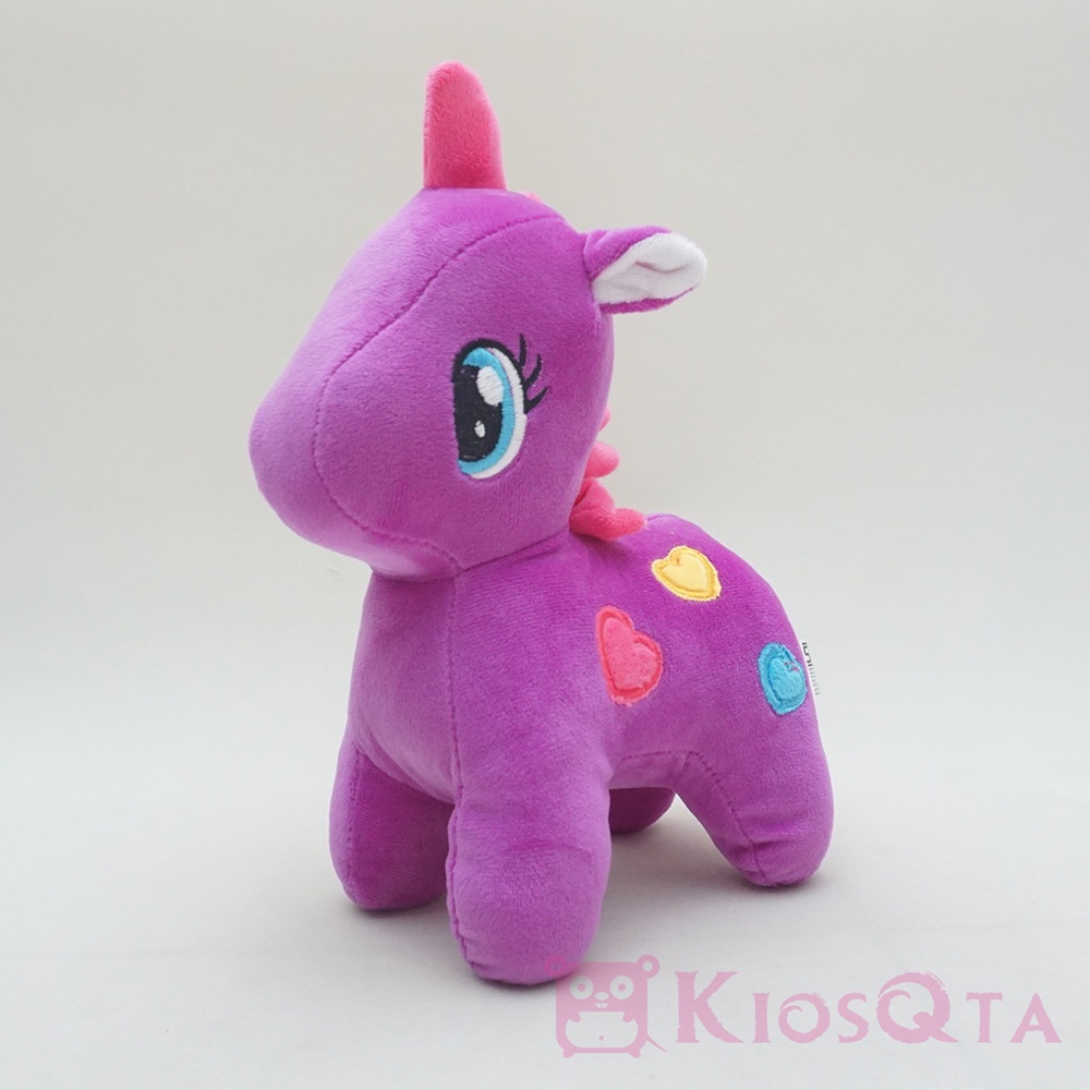 boneka unicorn ungu totol hati small AUG