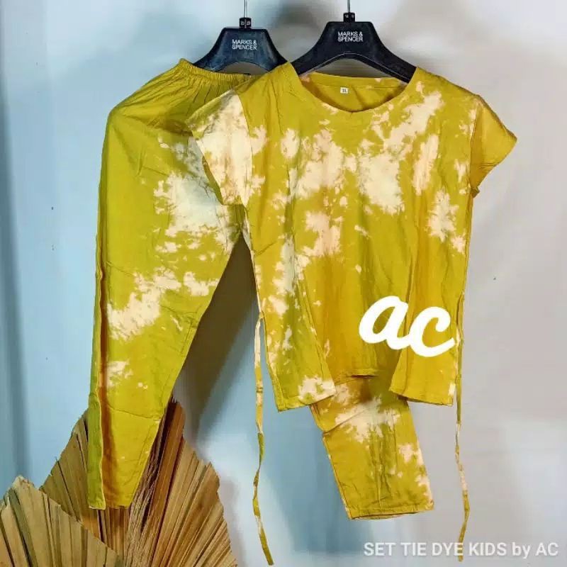 ONE SET TIE DYE KIDS PIYAMA ANAK TIE DYE