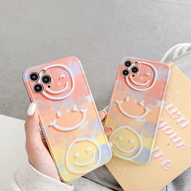 Smiley Pattern Silicone Phone Case For IPhone 12 7 8Plus SE X XS XR XSMAX 11 11pro 11promax 12 12promax