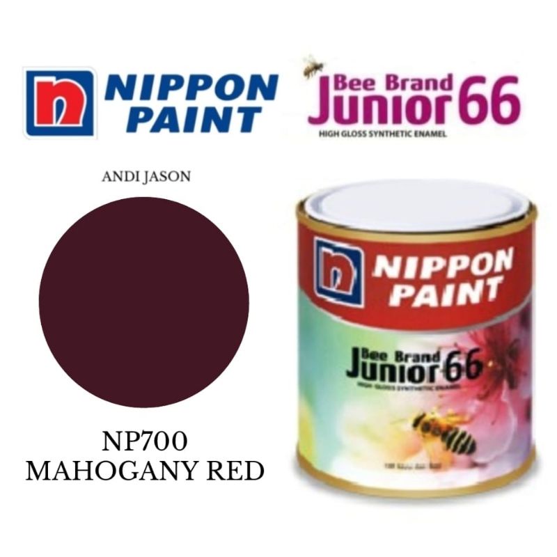 CAT BEE BRAND JUNIOR 66.  0.94 LITER NO NP700 MAHOGANY RED CAT MINYAK KAYU DAN BESI