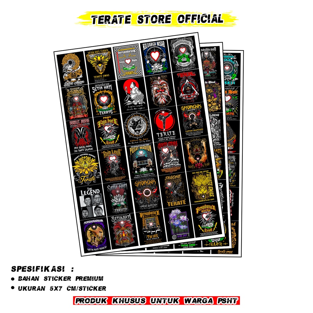 Jual STICKER PSHT DESAIN TERLARIS DAN TERKEREN BAHAN BERKWALITAS BISA