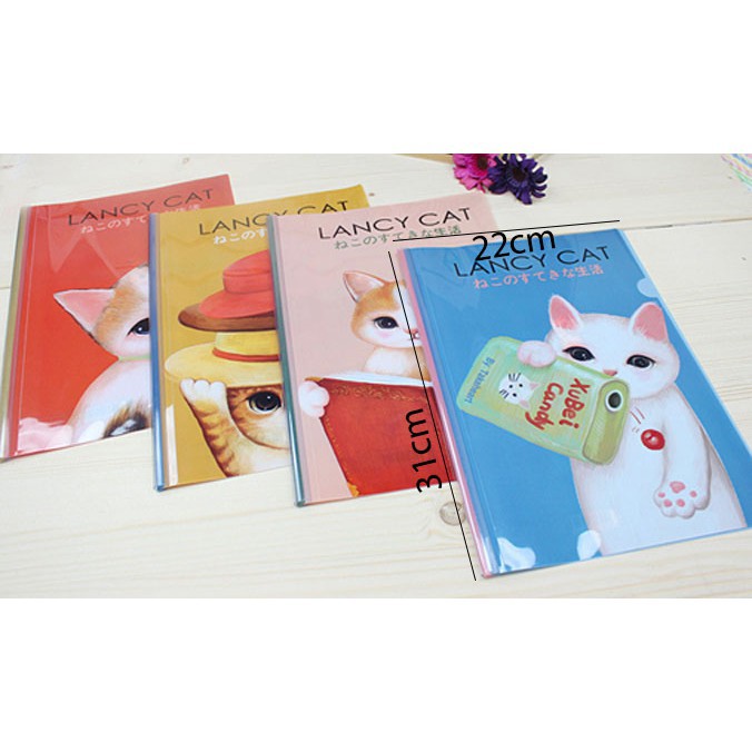 

Korean Stationary Educationshop Clip File Lancy Cat