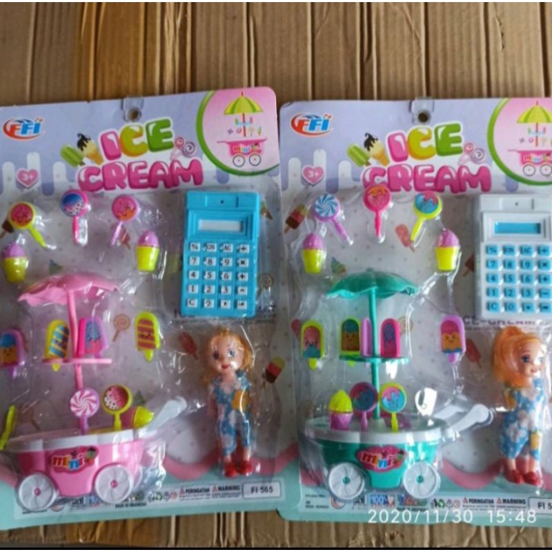 Mainan Gerobak Ice Cream Dan Boneka Berbie FI 565