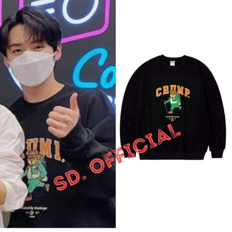 Sweater Basic Straykids Lee Know Hiking Bear DTF Print