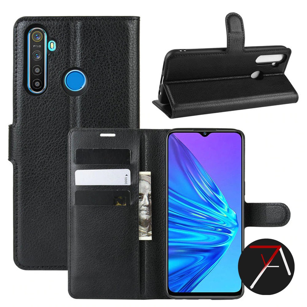 Realme 5 Pro Realme5Pro Flip Wallet Dompet Kulit Leather Cover Case Casing Card Kartu