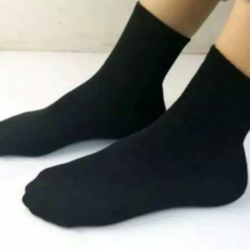 KAOS KAKI JEMPOL HITAM POLOS PENDEK BAHAN SPANDEX lentur all size medium