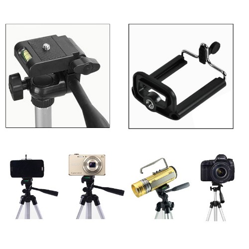 (KHUSUS GROSIR) Tripod 3120 HITAM handphone hp u holder Kaki Stabilizer 1 Meter