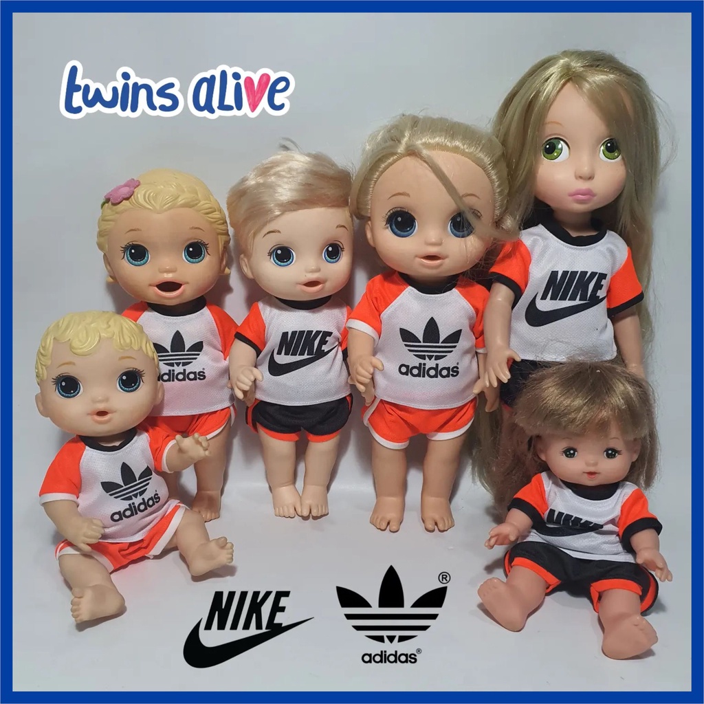 READY  Baju Boneka Baby Alive Animator MellChan Sporty Nike Adidas