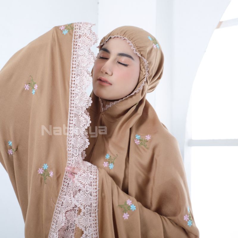 Mukena Dewasa Katun Rayon Bordir Melati