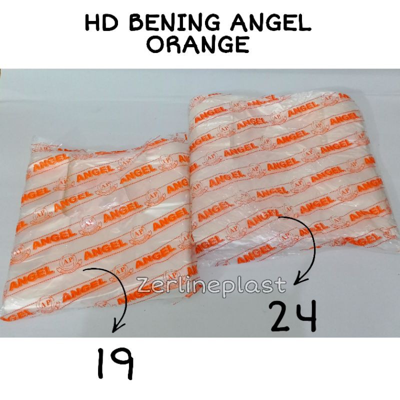 Kantong Plastik ANGEL Bening (Cover ORANGE) @±290grm