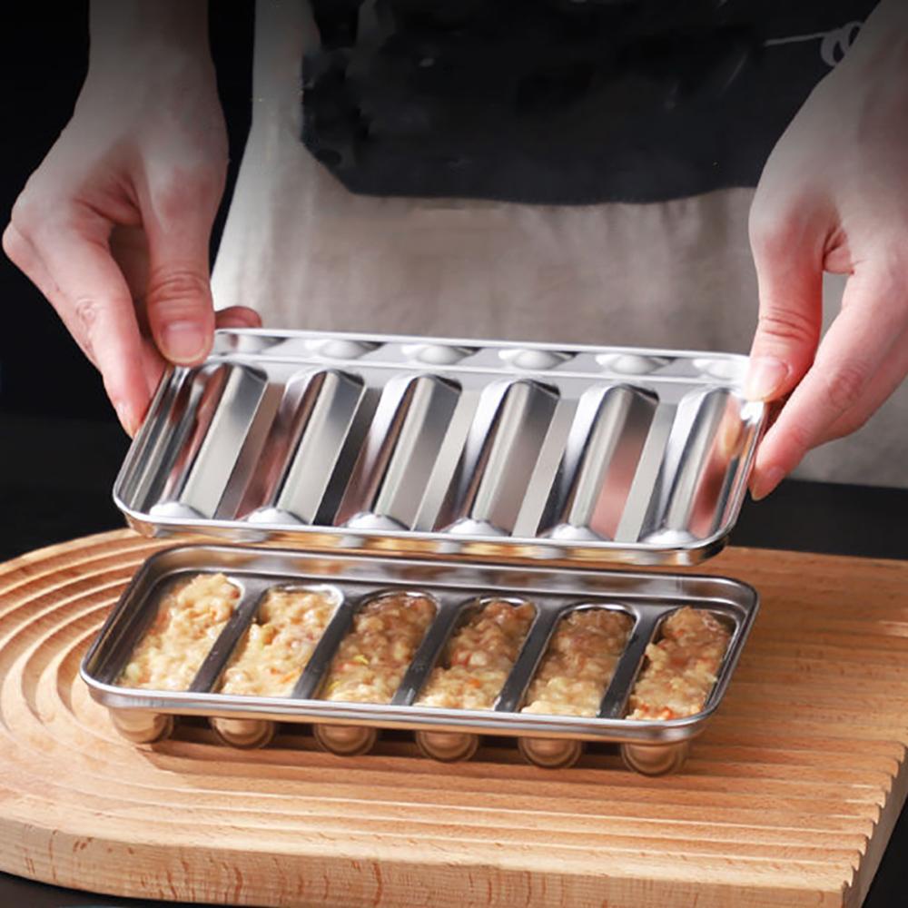 [Elegan] Cetakan Sosis Aksesoris Dapur Stainless Steel Anak Tahan Lama Anti Karat Hot Dog Mould