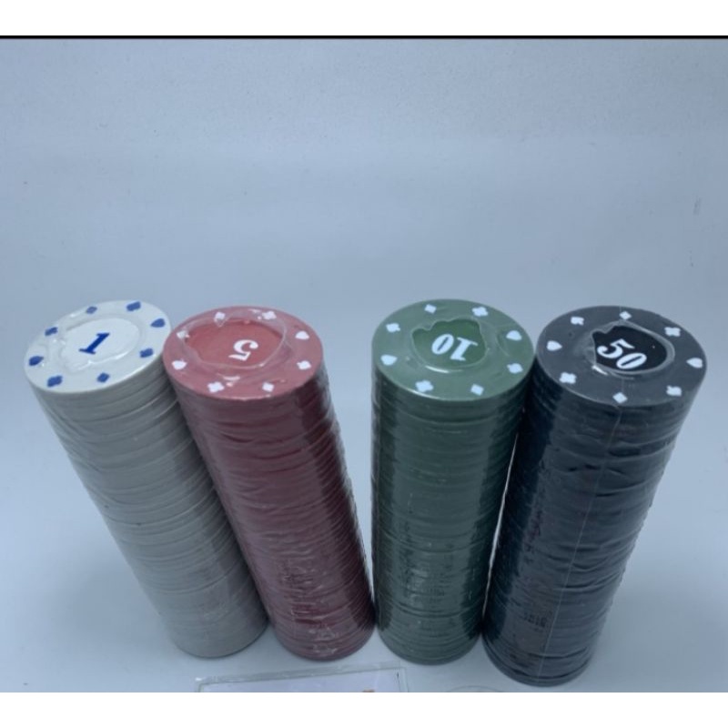 CHIPS KOIN POKER MAINAN ISI 200 BAGUS BEST QUALITY IMPORT