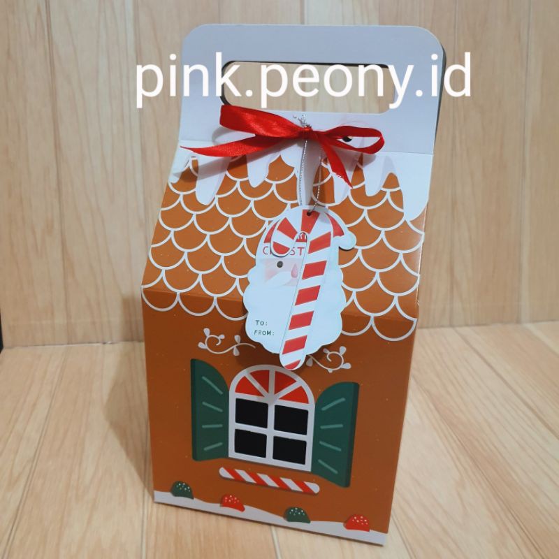 SET DUS BOX (+PITA +2HANGTAG) 2TOPLES KUE KERING 500 GRAM GINGER BREAD NATAL CHRISTMAS