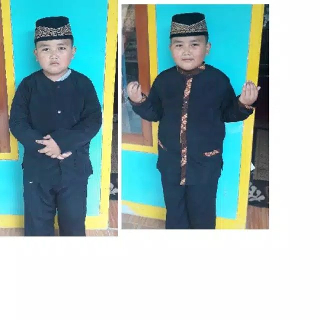 Setelan Baju Pangsi Anak Polos Dan Motif Batik Tk Dan Sd Plus Iket Kepala Untuk Anak 3-12 Tahun