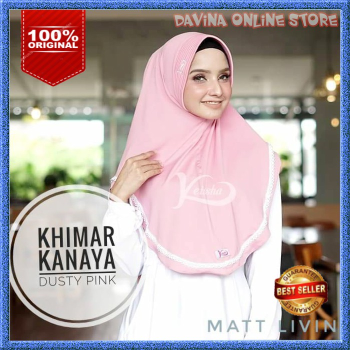 Hijab Khimar Jilbab Khimar Syari Kanaya - Dusty Pink