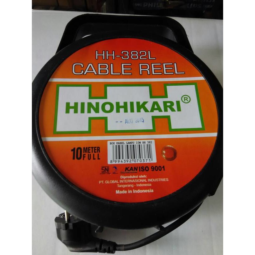 Box Kabel Gulung Rol Kabel Hinohikari 10m Full SNI 382L Cable Reel