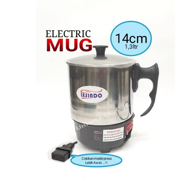 Electric Heating Mug/Teko listrik Stainlesteel 1,3ltr 14