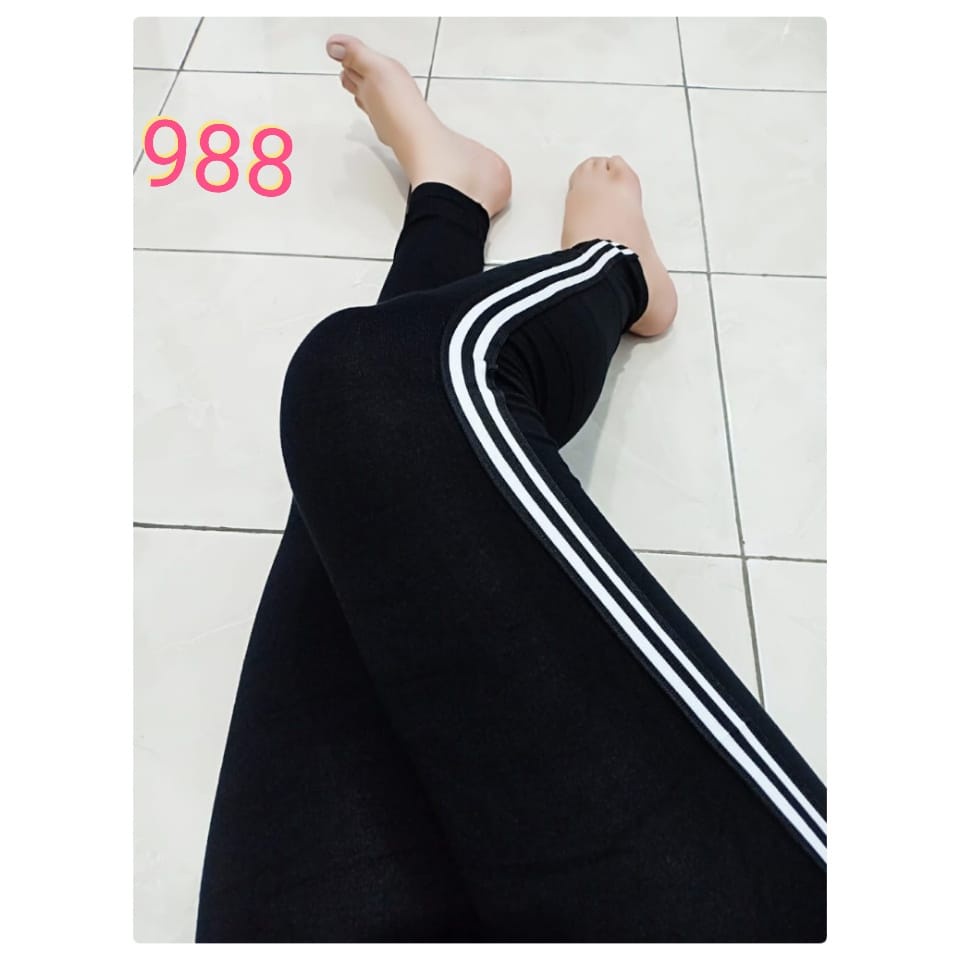 LEGGING IMPORT WANITA  LIST BRAND COKLAT maks bb 80an