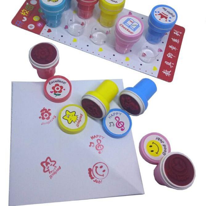 

Best Seller!! (ktx-770) Stempel stamp smile emoticon lucu penilaian reward anak