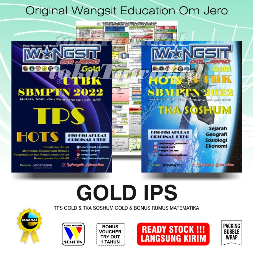 Buku Wangsit 2022 / GOLD IPS / SOSHUM / UTBK SBMPTN 2022