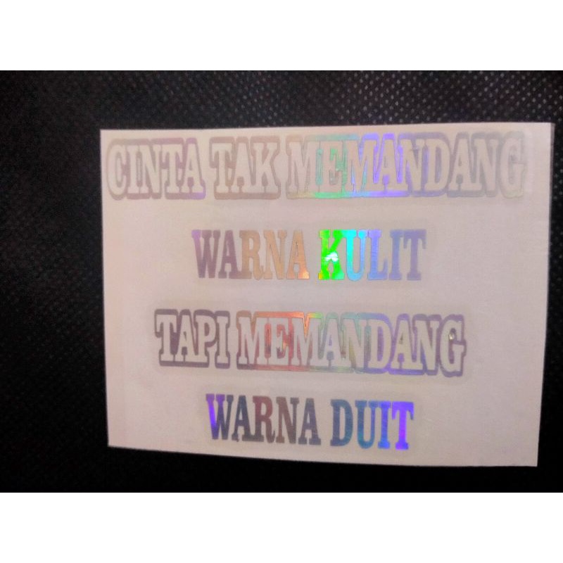 

STIKER CUTTING / STIKER kata kata hologram