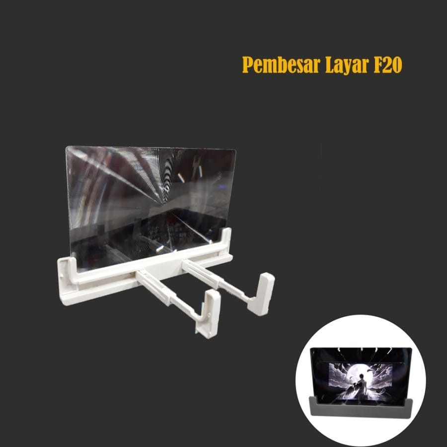 Kaca Pembesar Layar F20 / Pembesar Layar Hp Handphone 3D Screen Zoom