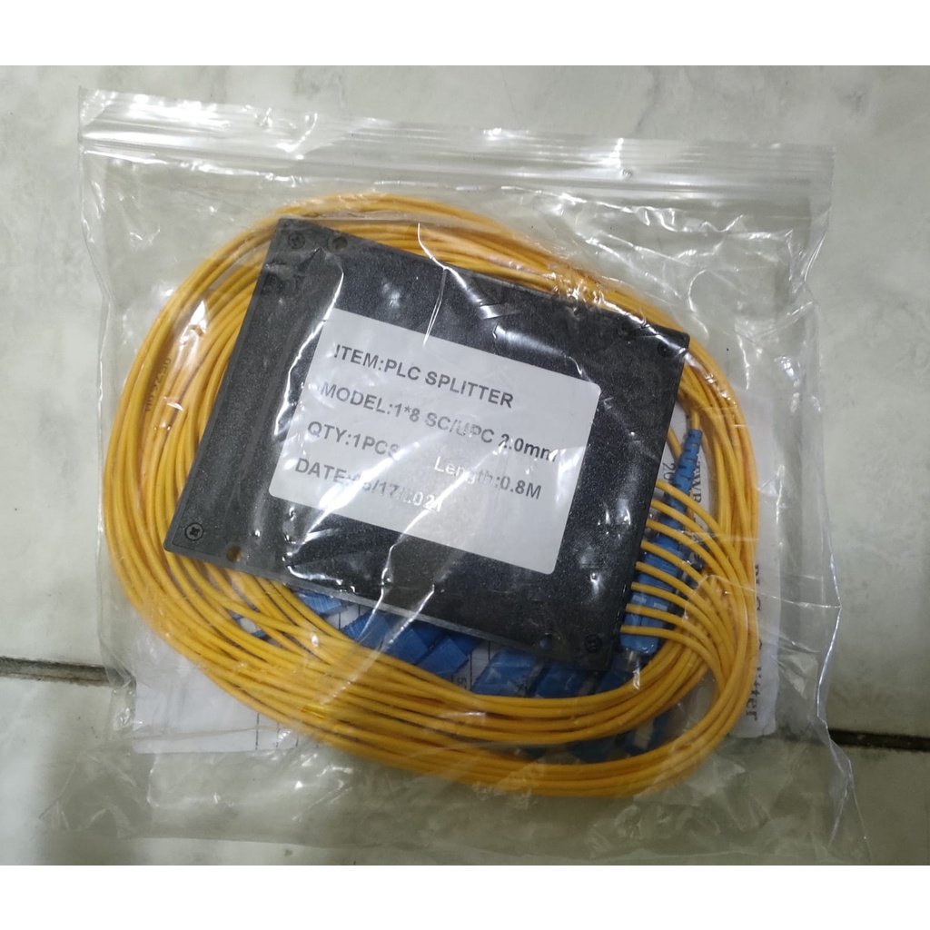 Passive Splitter Modular 1:8 Fiberoptic SC UPC Fiber Optic Pasif Splitter 1:8  FTTH FO