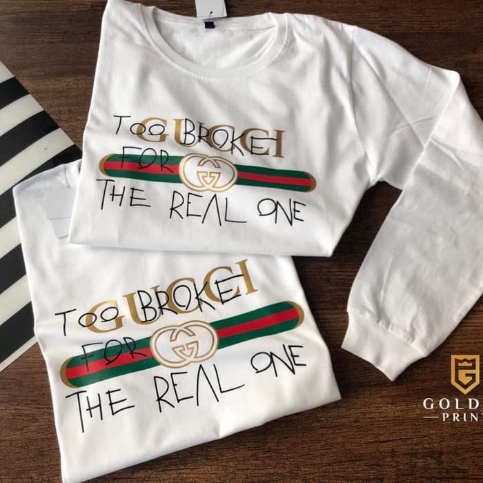 kaos Gucci thebrooke /kaos lengan panjang