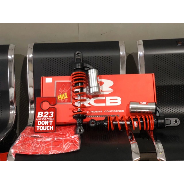 Shock rcb mb 2 series bebek uk 335mm tabung non klik racing boy rx king supra kharisma 125 merah
