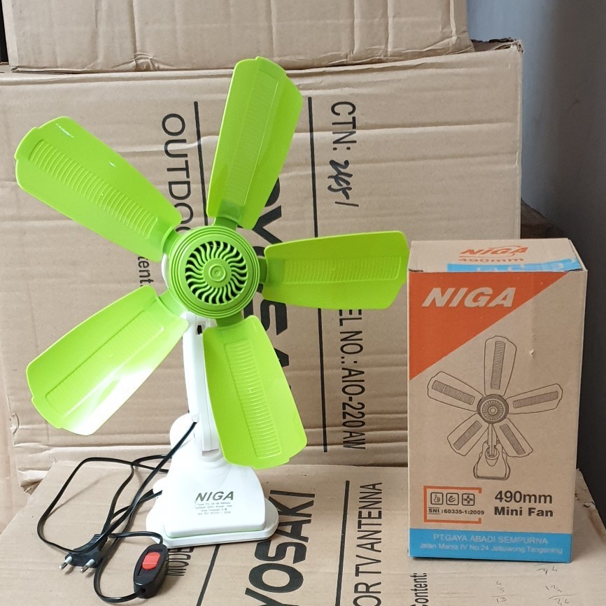 Kipas Angin Jepit 5 Baling 15W  Multifungsi NIGA mini fan ORIGINAL