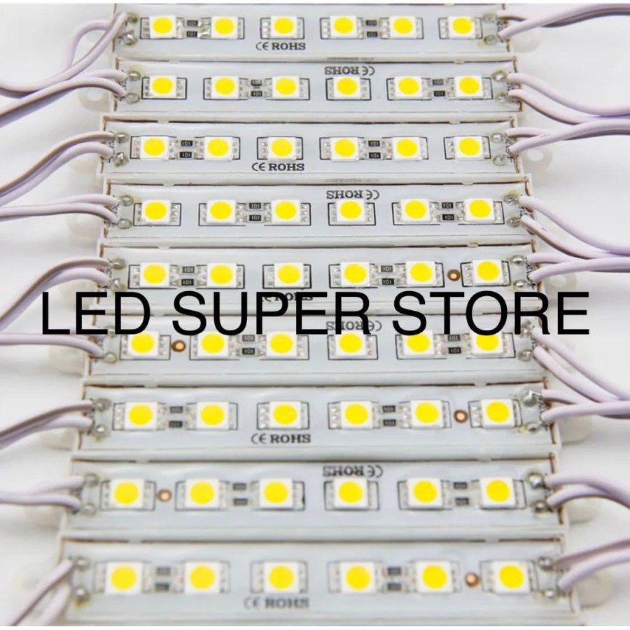 Modul 5054 6 LED WaterProof Putih / Biru / Merah / Kuning / Hijau 12V - 100 pcs