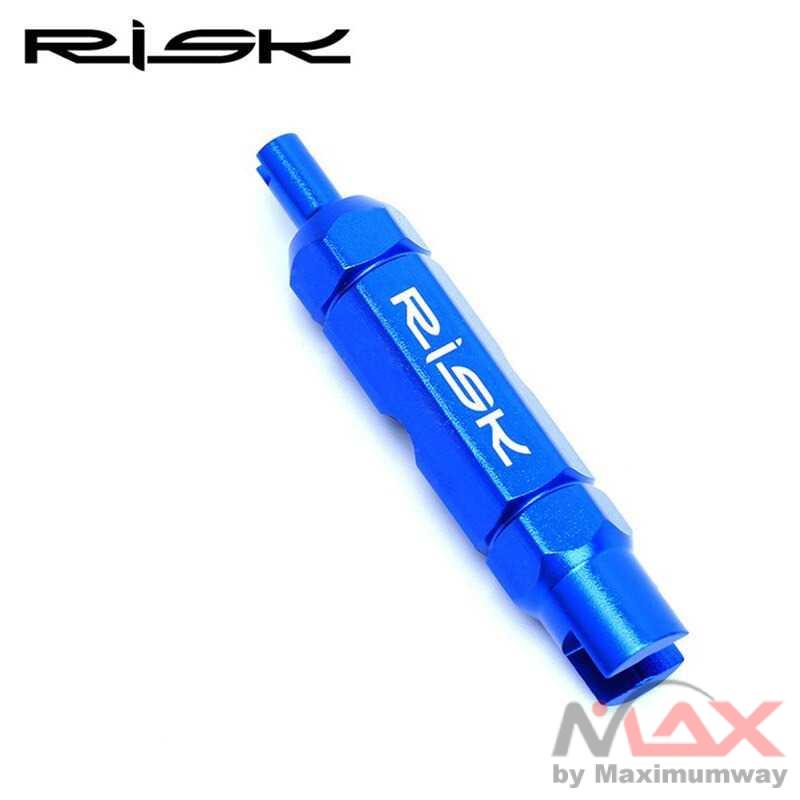 RISK Kunci Pas Sepeda 3in1 Bike Valve Wrench Schrader Presta - RL301 Warna Biru