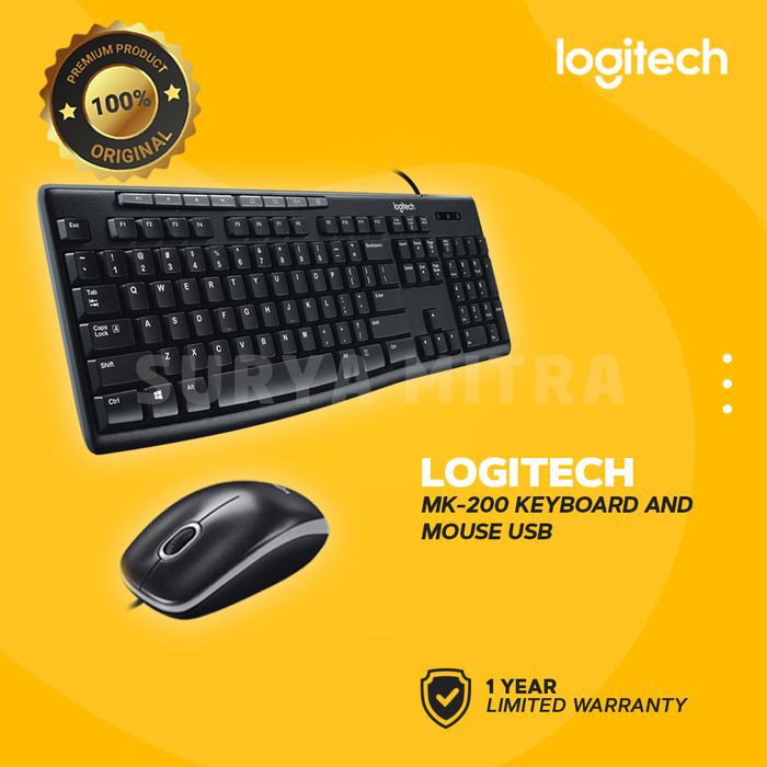 Keyboard Mouse Logitech MK200 / MK 200 USB