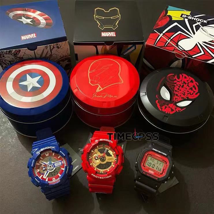 Jam Tangan Pria G-SHOCK GA110 DW5600 Waterproof Marvel Watch Avenger League Watch Men's Watches