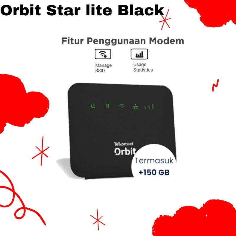 Orbit star lite Black telkomsel modem wifi free kuota