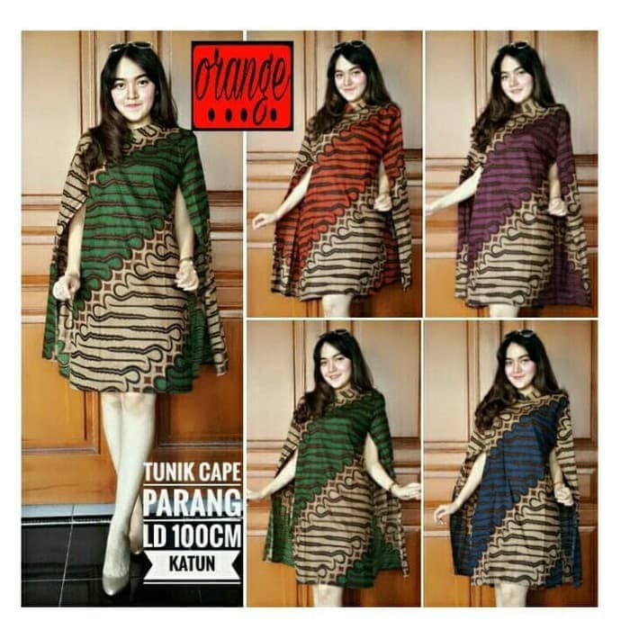 batik tunic / dress cape parang