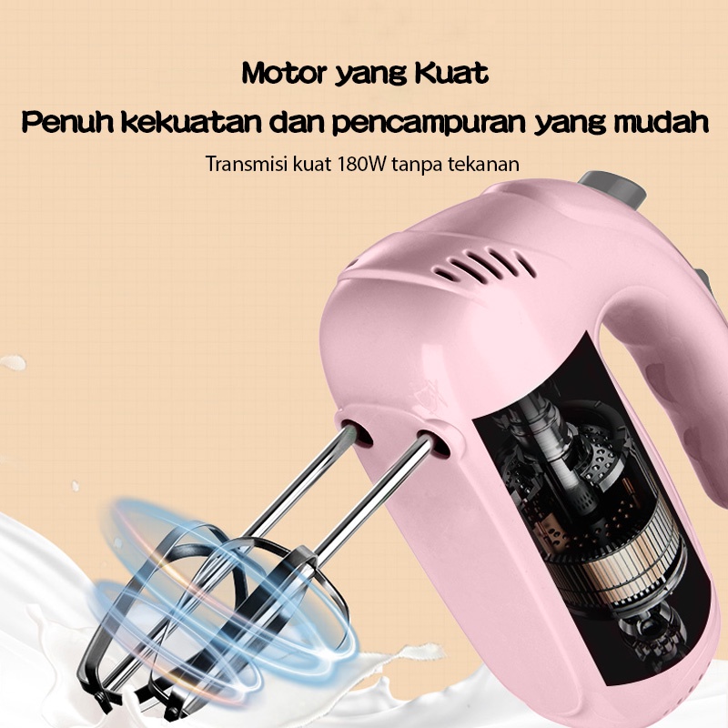 Mixer HRDDQ08PK Hand Mixer Pink/Hand Mixer/Hand Mixer Mini/